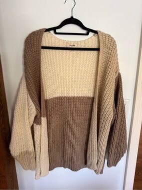 Anthropologie Porridge Color-block Knit Cardigan - one size fits all!